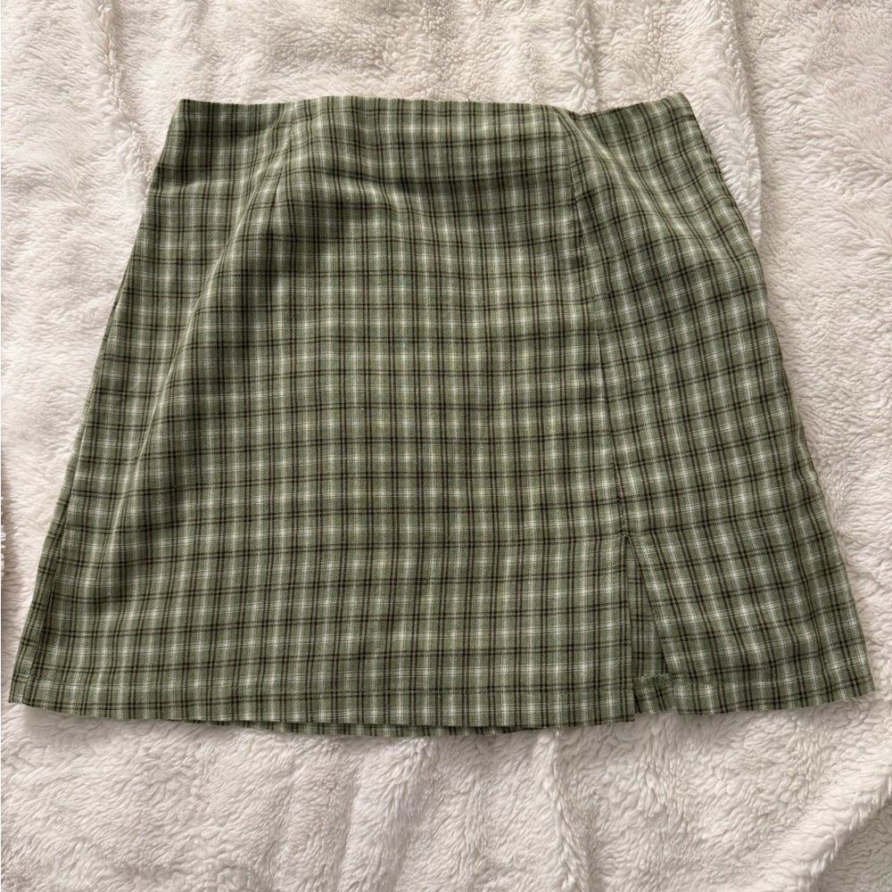 Women’s Princess Polly Checkered Green Mini Skirt